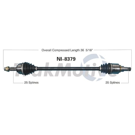 Surtrack Axle Cv Axle Shaft, Ni-8379 NI-8379